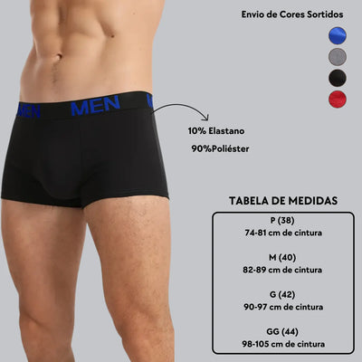 Kit 6 Cuecas Boxer Masculinas Sem Costura