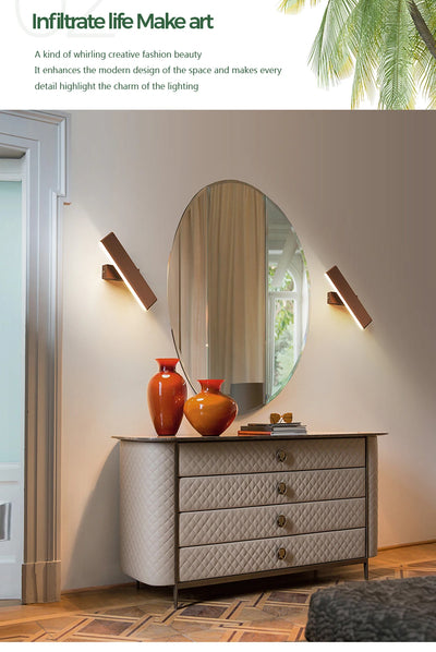 Luminária de parede LED moderna giratória para sala de estar, sala de jantar, quarto, cabeceira, luminária de parede de alumínio, decoração de casa interna, arandela brilhante