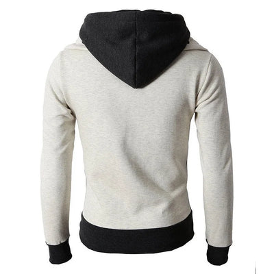 Jaquetas masculinas com zíper 2023, outono inverno, casacos casuais de lã, jaqueta bomber, gola cachecol, moda, com capuz, vestuário masculino slim fit, com capuz
