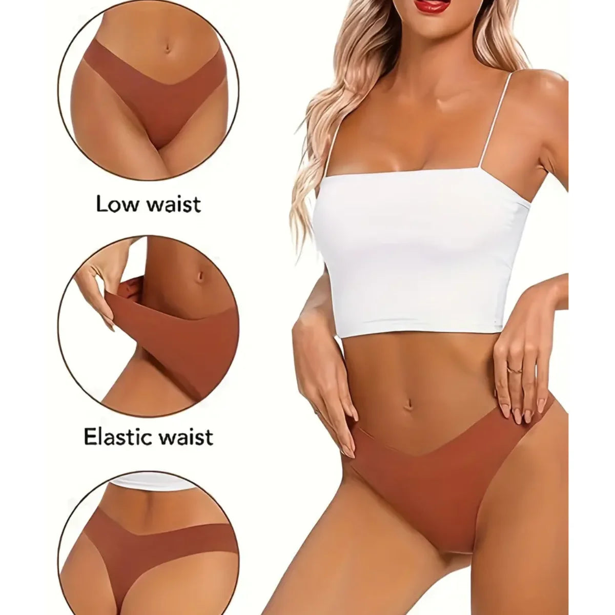 Kit tanga fio dental, lingerie sem costura, calcinha fio dental confortável