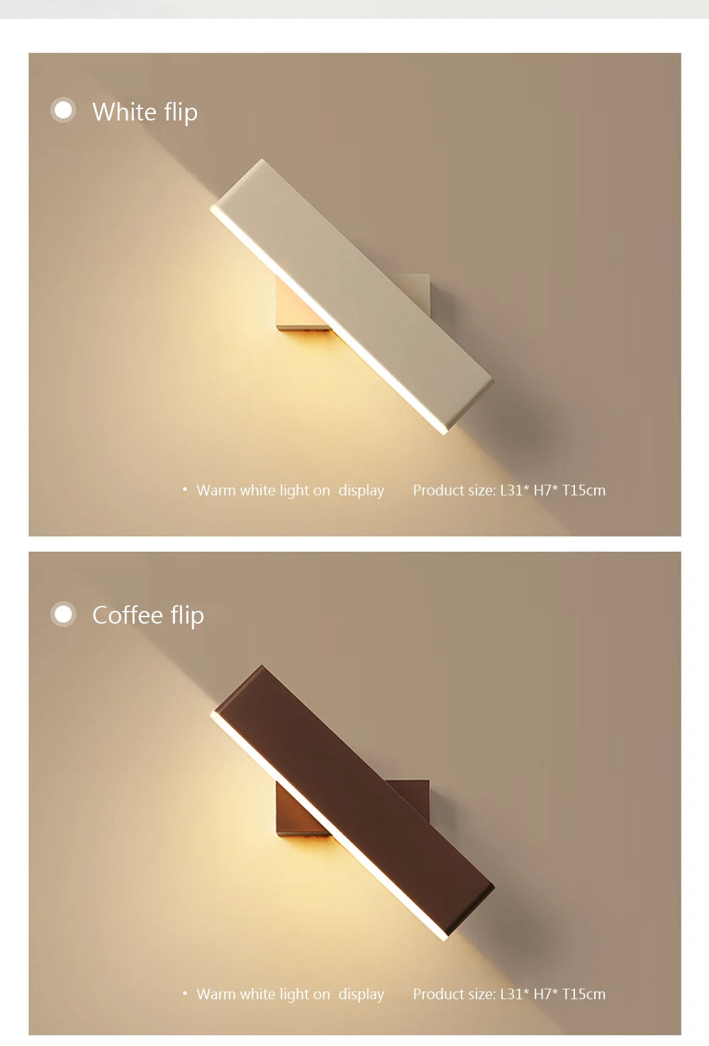 Luminária de parede LED moderna giratória para sala de estar, sala de jantar, quarto, cabeceira, luminária de parede de alumínio, decoração de casa interna, arandela brilhante