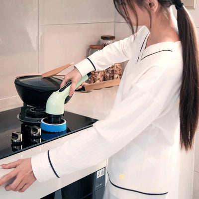 Escova de limpeza ajustável 7 em 1 para janelas, banheiro e cozinha, ferramenta recarregável