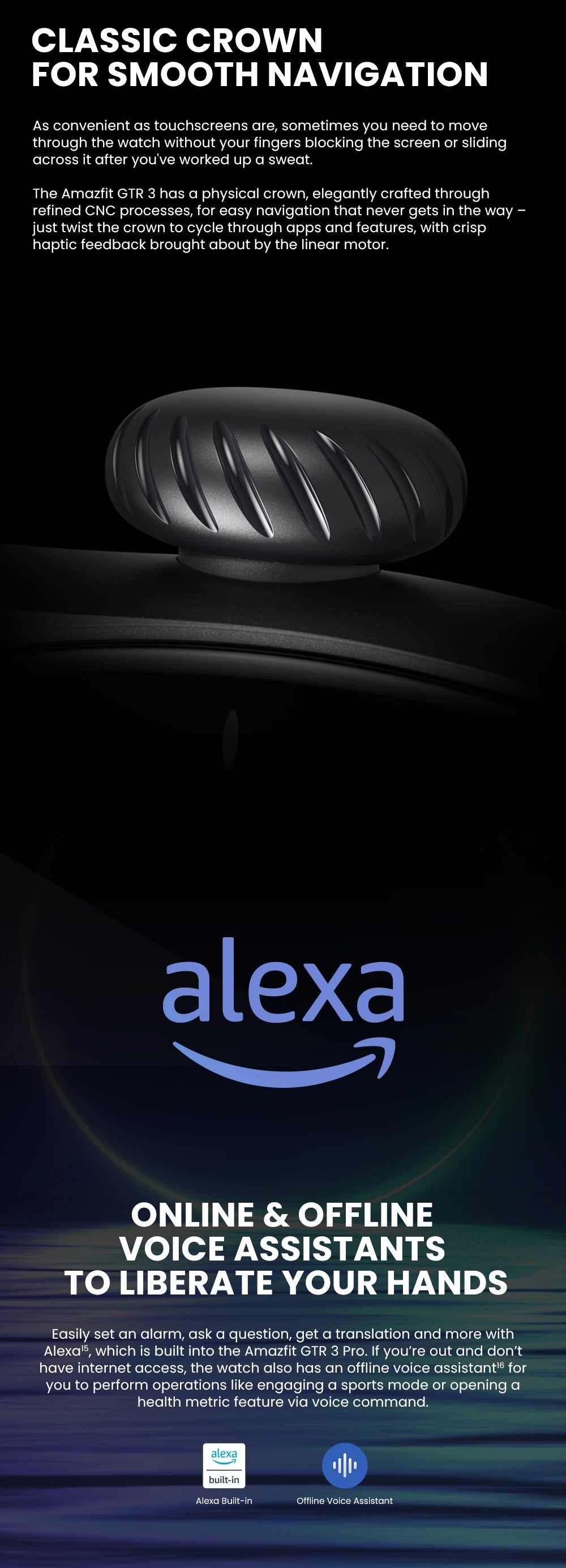 Versão global Amazfit GTR 3 GTR3 GTR-3 Smartwatch 46mm Zepp OS Alexa GPS integrado Relógio inteligente Mais de 150 modos esportivos