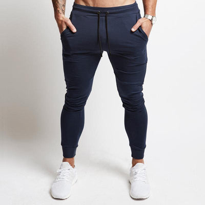 Calça de corrida slim masculina, calça de moletom esportiva afunilada para corrida, exercícios, academia e treino