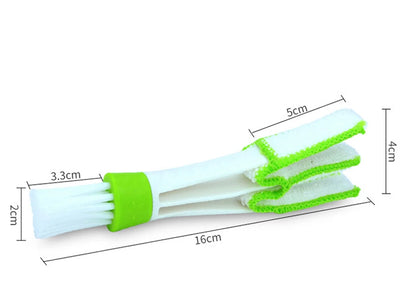 Ferramenta de limpeza de saída de ar condicionado de carro 2 em 1, escova de pó multiuso para interior de carro, escova multiuso para limpeza de grade de carro