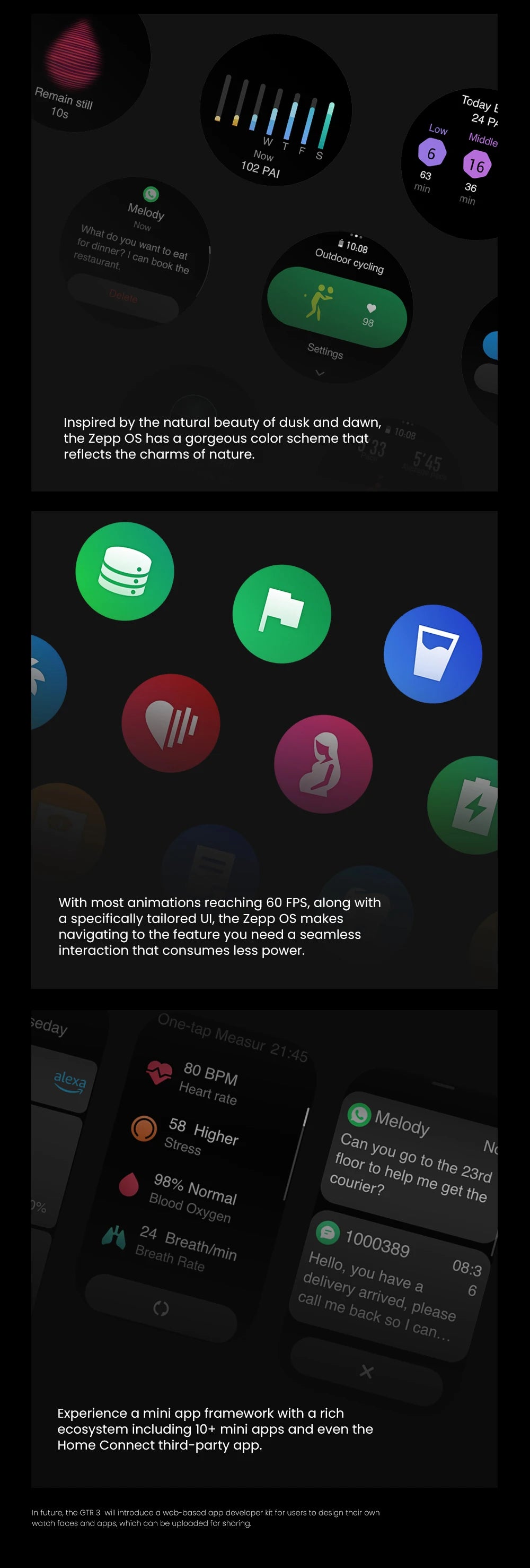 Versão global Amazfit GTR 3 GTR3 GTR-3 Smartwatch 46mm Zepp OS Alexa GPS integrado Relógio inteligente Mais de 150 modos esportivos