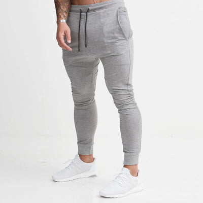 Calça de corrida slim masculina, calça de moletom esportiva afunilada para corrida, exercícios, academia e treino
