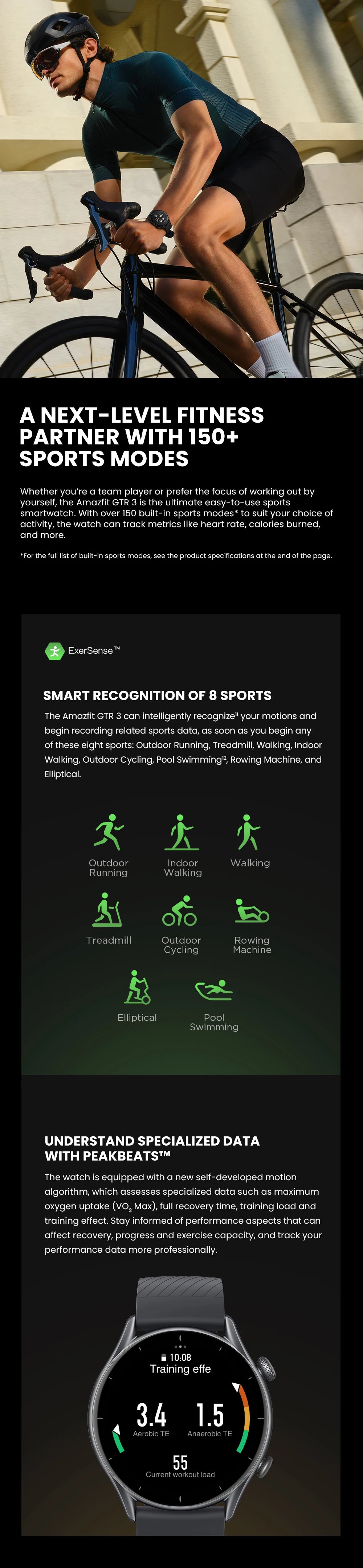 Versão global Amazfit GTR 3 GTR3 GTR-3 Smartwatch 46mm Zepp OS Alexa GPS integrado Relógio inteligente Mais de 150 modos esportivos