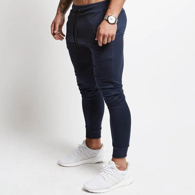 Calça de corrida slim masculina, calça de moletom esportiva afunilada para corrida, exercícios, academia e treino