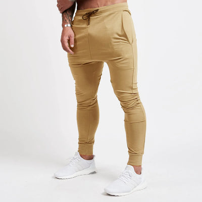 Calça de corrida slim masculina, calça de moletom esportiva afunilada para corrida, exercícios, academia e treino