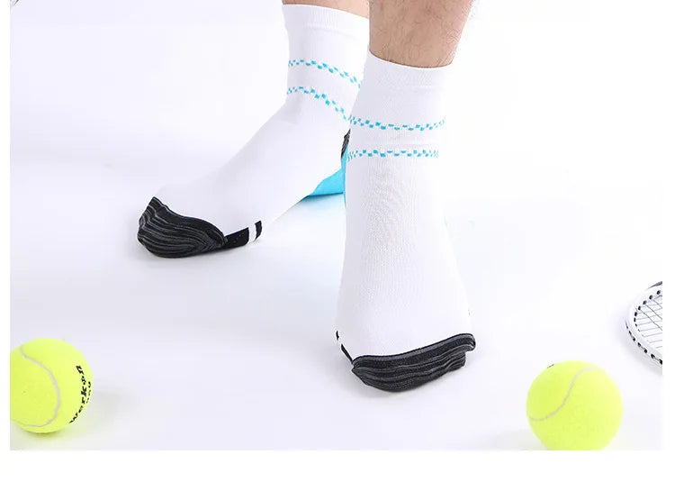 1/3/5 pares de meias masculinas e femininas, meias de compressão elásticas de pressão para casais, esportes ao ar livre, corrida, ciclismo, meias de cano curto, barco