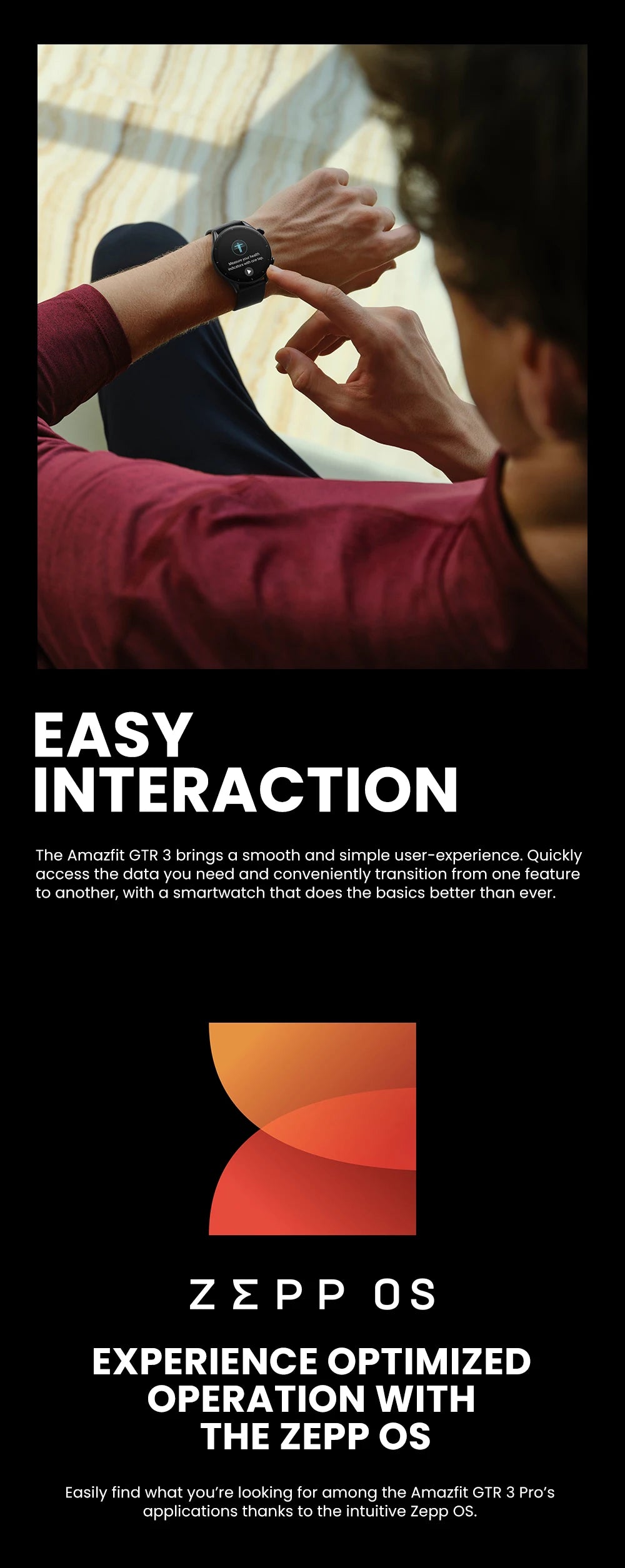 Versão global Amazfit GTR 3 GTR3 GTR-3 Smartwatch 46mm Zepp OS Alexa GPS integrado Relógio inteligente Mais de 150 modos esportivos