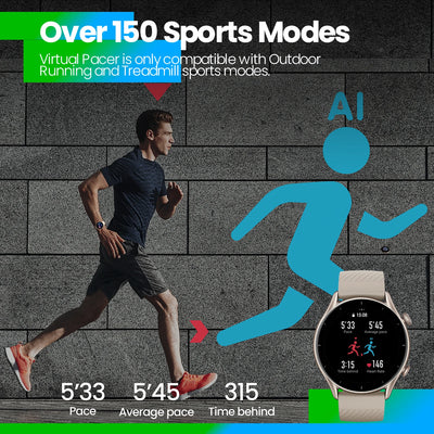 Versão global Amazfit GTR 3 GTR3 GTR-3 Smartwatch 46mm Zepp OS Alexa GPS integrado Relógio inteligente Mais de 150 modos esportivos