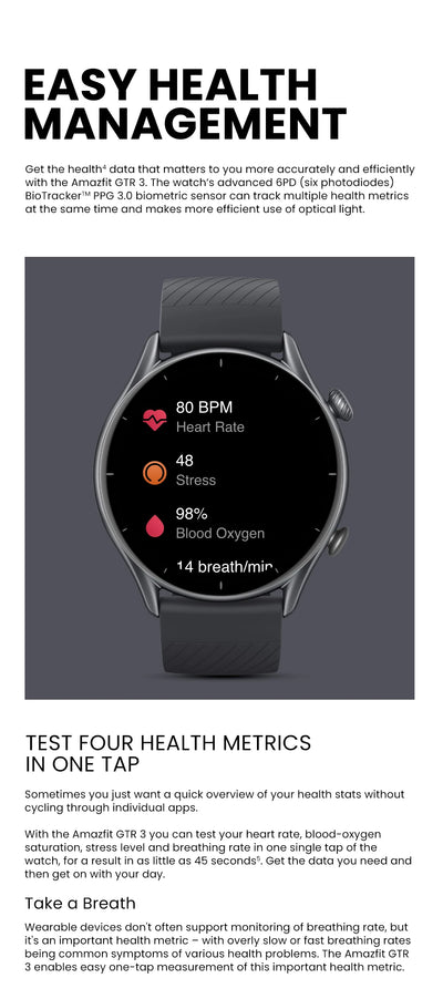 Versão global Amazfit GTR 3 GTR3 GTR-3 Smartwatch 46mm Zepp OS Alexa GPS integrado Relógio inteligente Mais de 150 modos esportivos