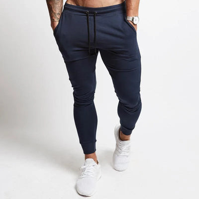 Calça de corrida slim masculina, calça de moletom esportiva afunilada para corrida, exercícios, academia e treino