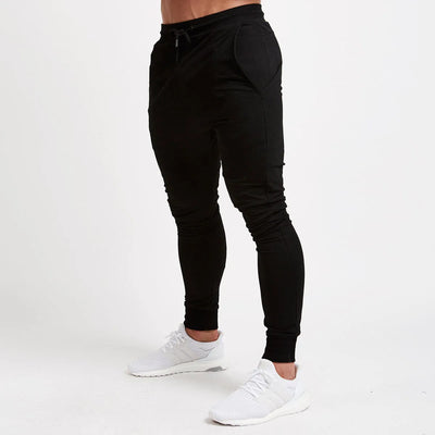 Calça de corrida slim masculina, calça de moletom esportiva afunilada para corrida, exercícios, academia e treino