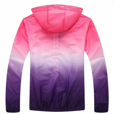 Jaqueta leve SkinThin para esportes ao ar livre, com capuz, de poliéster, à prova d'água, para corrida, verão, resistente a raios UV, para caminhadas e ciclismo