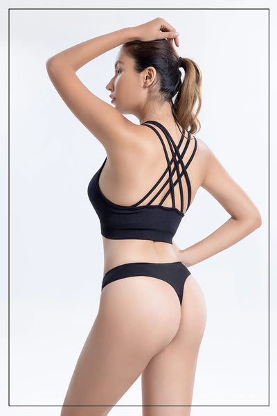 Calcinha fio dental feminina de algodão 6 peças, esportiva, respirável, cintura baixa, lingerie sexy feminina, cor sólida, fio dental