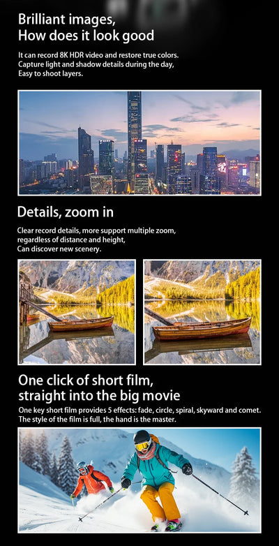 LYZRC L106 / L106MAX HD Câmera Dupla Comutação Motor Brushless RC Drone Dobrável Mini Wifi 2.4GHz 360° Helicóptero OAS Inteligente