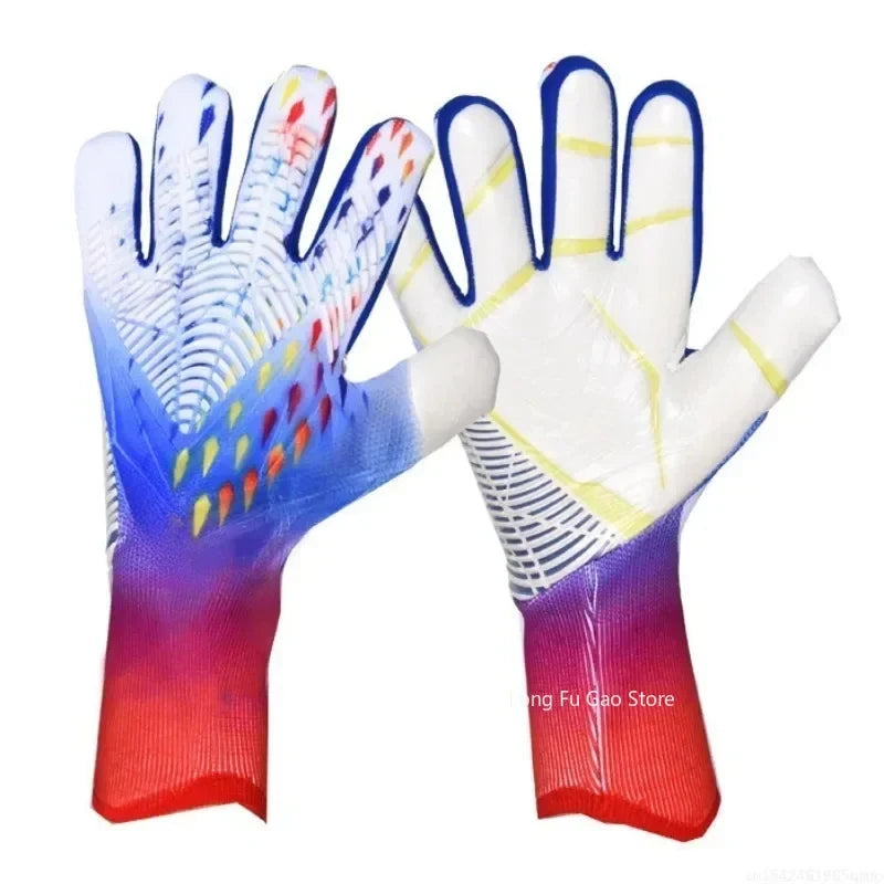 Luvas de goleiro para adultos e crianças Luvas de goleiro de látex espesso para futebol e futebol Proteção antiderrapante Luvas de goleiro para crianças