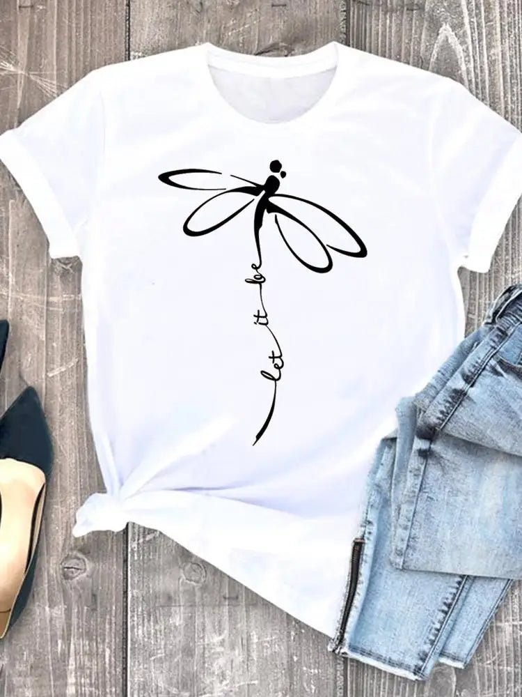 Roupas de verão leopardo amor coração doce moda feminina camisetas casuais manga curta regular camiseta feminina gráfica roupas