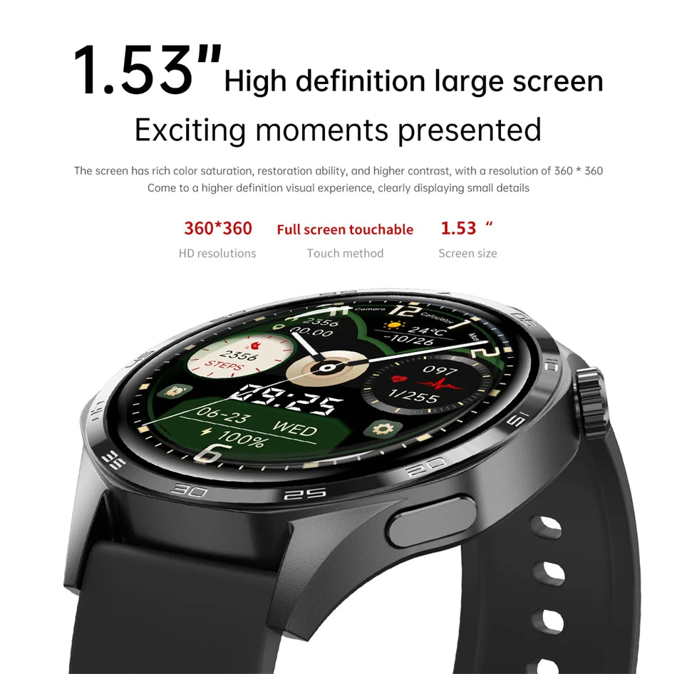 Para Huawei GT5 PRO Smart Watch Men Watch 4 Pro versão atualizada Tela AMOLED HD Bluetooth Chamada GPS NFC Frequência cardíaca SmartWatches