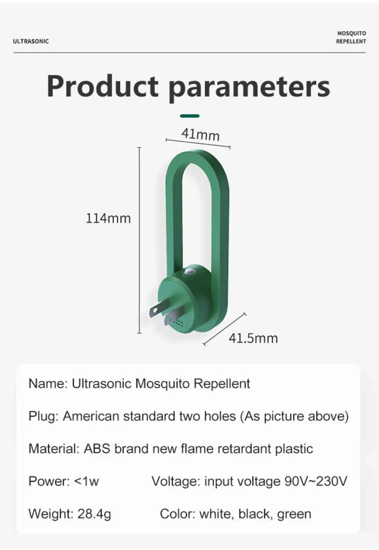 Repelente ultrassônico de mosquitos, luz noturna LED, mata insetos, lâmpada noturna elétrica para ambientes internos e externos, armadilha para moscas, captura de insetos, mata insetos