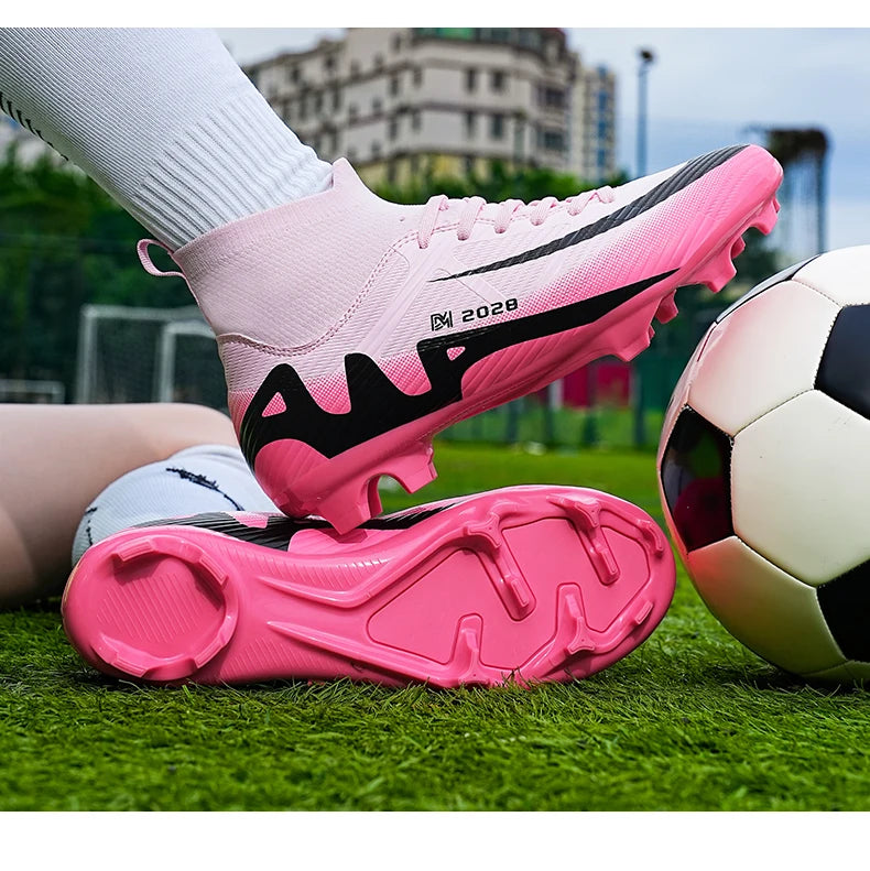 Novas chuteiras masculinas de futebol, chuteiras de futebol rápido, chuteiras de campo de futebol profissional, tênis originais para meninos de futsal TF/FG
