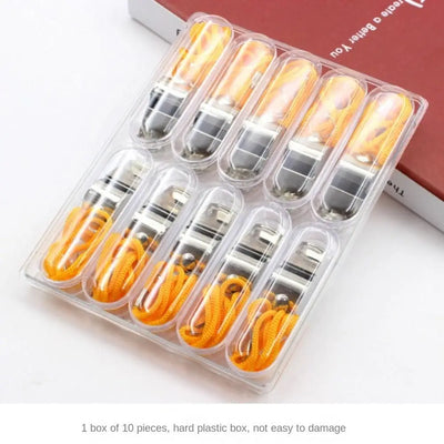 Apito de metal alto profissional com corda esportiva apito resistente ao desgaste apitos portáteis de aço inoxidável para árbitro