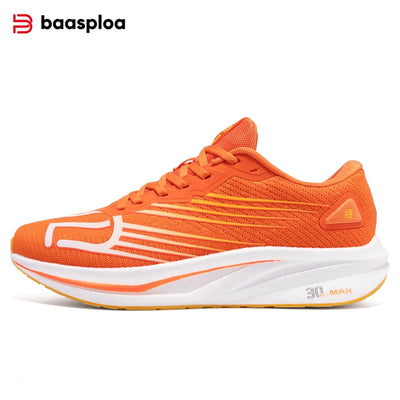 Tênis esportivos masculinos Baasploa para corrida, com placa de carbono, com amortecimento profissional, respirável e antiderrapante para corrida ao ar livre