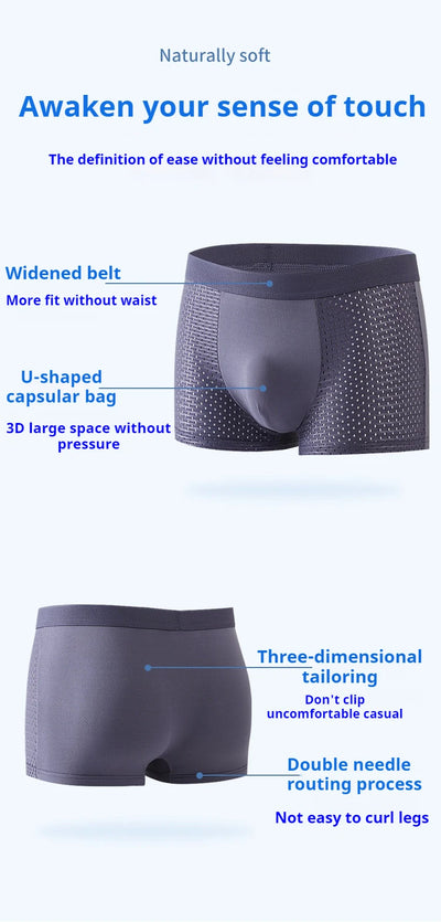4 peças Banboo Fibra Cueca Masculina Boxer Masculino Calcinha Sólida Shorts Cuecas Masculinas Respirável Íntimo Boxers Masculinos 4 peças