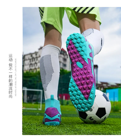 Novas chuteiras masculinas de futebol, chuteiras de futebol rápido, chuteiras de campo de futebol profissional, tênis originais para meninos de futsal TF/FG