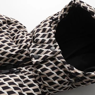 Casacos femininos de inverno com capuz, cintura alta, acolchoados, esportivos, parkas, com cinto, elegantes, grossos, quentes, à prova de vento, jaquetas de esqui