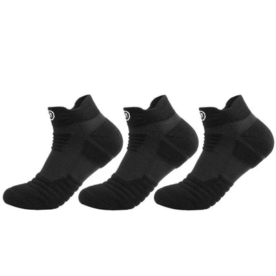 3 pares de meias masculinas de futebol, basquete, esportivas, grossas, com fundo de toalha, respiráveis, meias curtas de cano médio, meias de grife