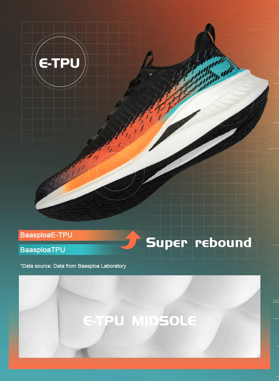 Tênis esportivos masculinos Baasploa para corrida, com placa de carbono, com amortecimento profissional, respirável e antiderrapante para corrida ao ar livre