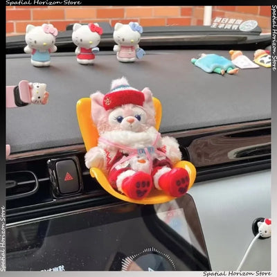 Mini assento de segurança para boneca de pelúcia Kawaii Labubu Idol Assento para boneca de carro Enfeite para carro Aromatratamento de ar Acessórios de decoração