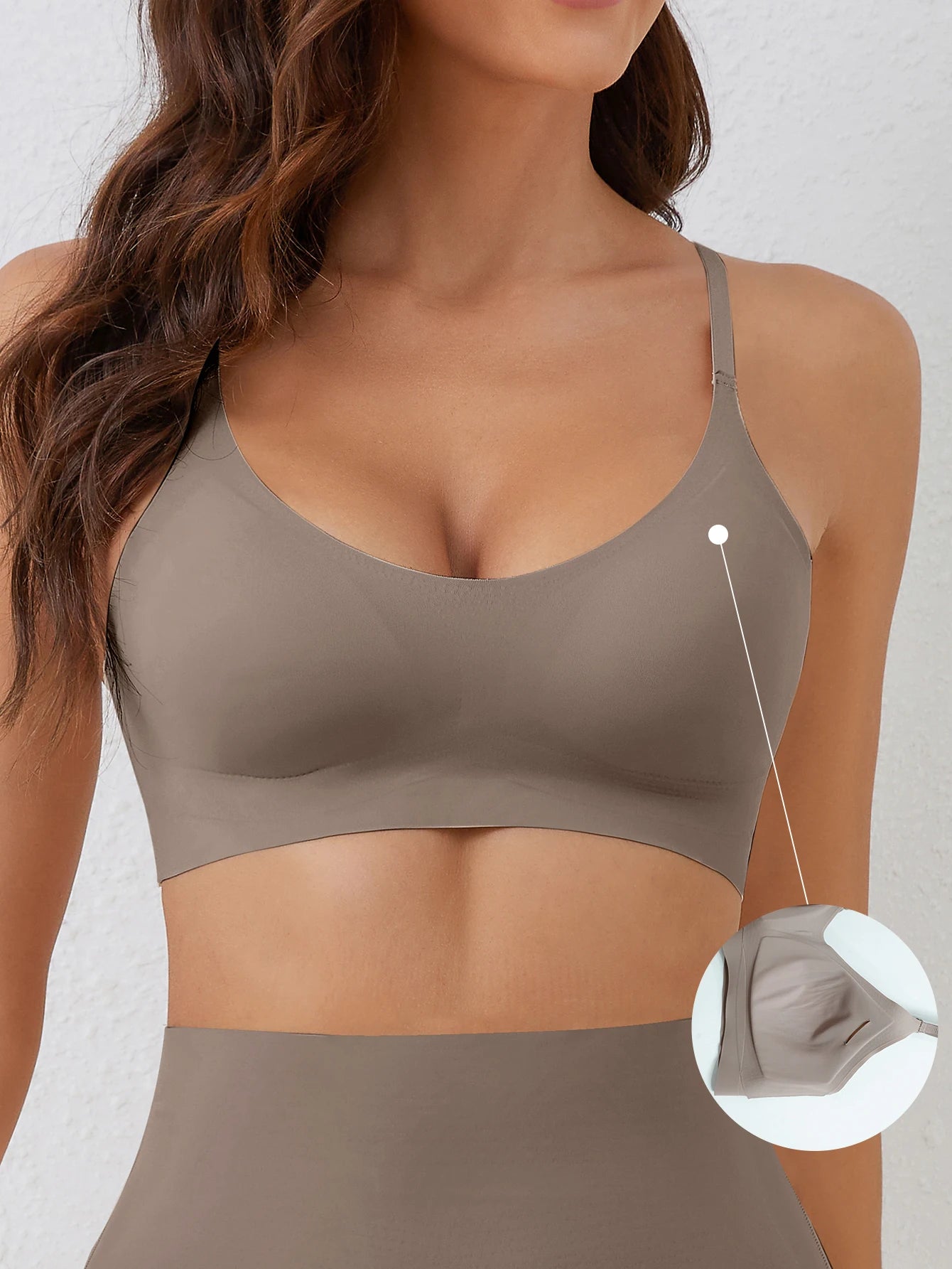 Sutiã sem costura com suporte macio e confortável, sem argolas de aço, leve, fino e respirável