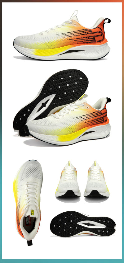 Tênis esportivos masculinos Baasploa para corrida, com placa de carbono, com amortecimento profissional, respirável e antiderrapante para corrida ao ar livre