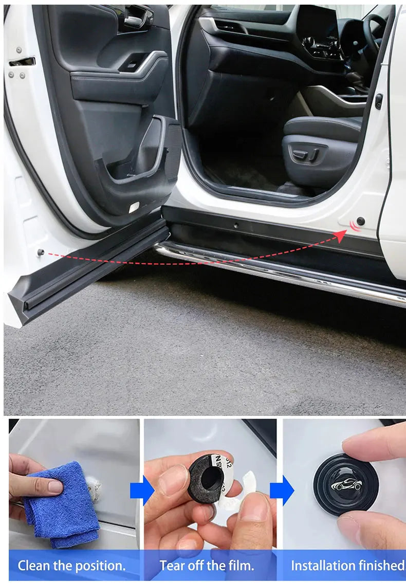 20 peças de almofadas antichoque de silicone para porta de carro, universal, isolamento acústico, adesivos de almofada espessante, juntas anti-riscos