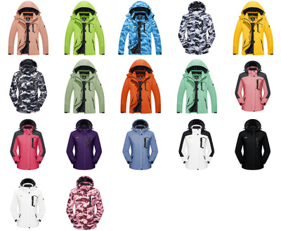 Jaqueta feminina de inverno pesada para snowboard e esqui KEFITEVD, térmica, quente, para caminhadas, corta-vento, casual