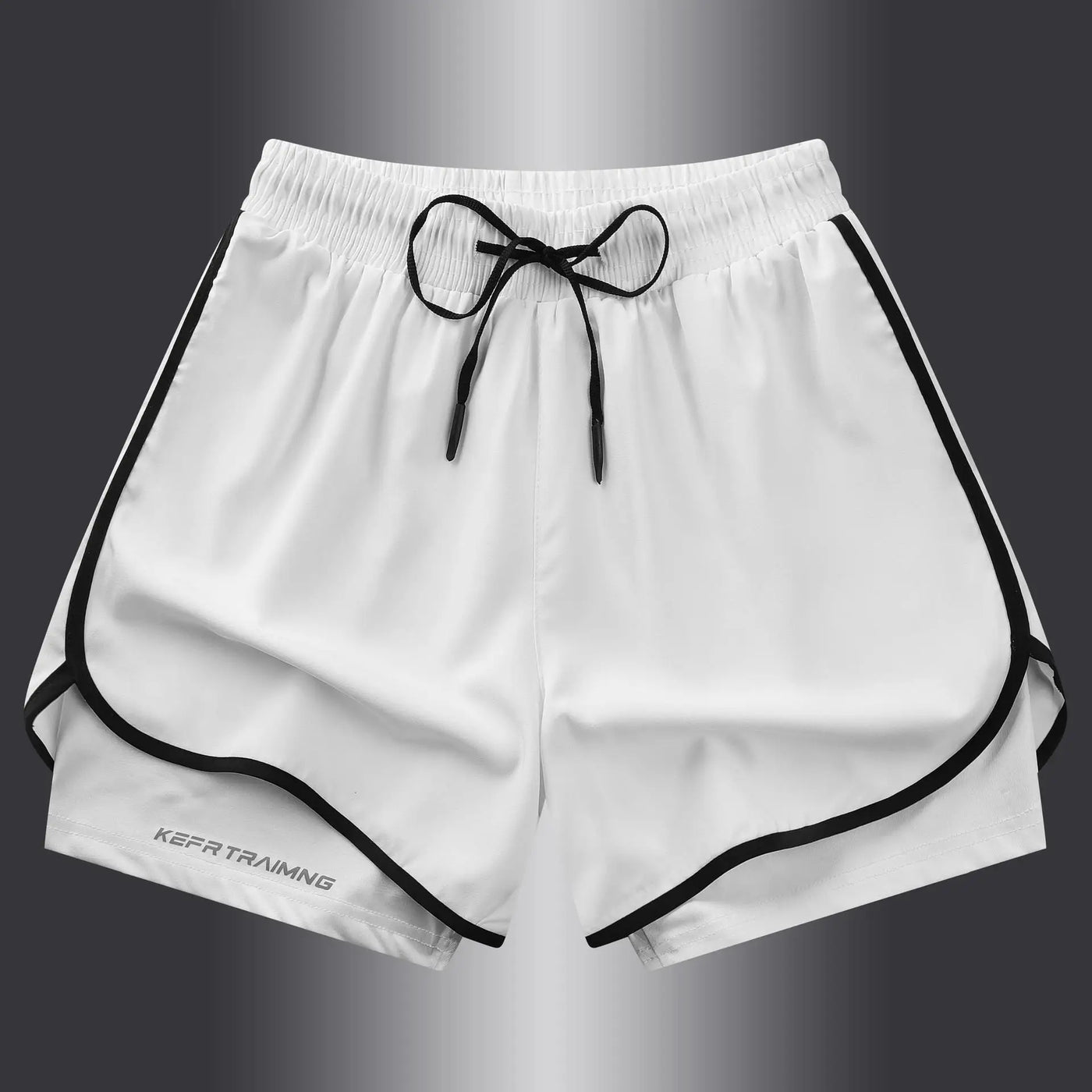 Shorts esportivos casuais anti-exposição de camada dupla masculinos, mais vendidos no verão, para corrida, fitness, calças três quartos