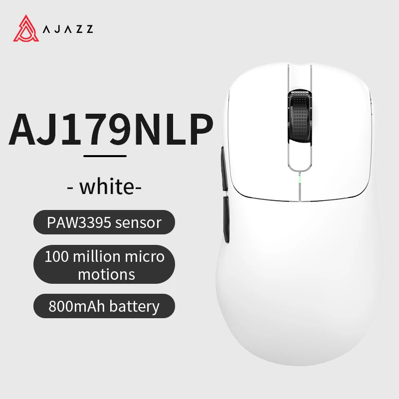 Mouse sem fio com fio leve AJAZZ AJ179 PRO PAW3395 com base de carregamento magnética ergonômico e macro para jogos para PC e laptop