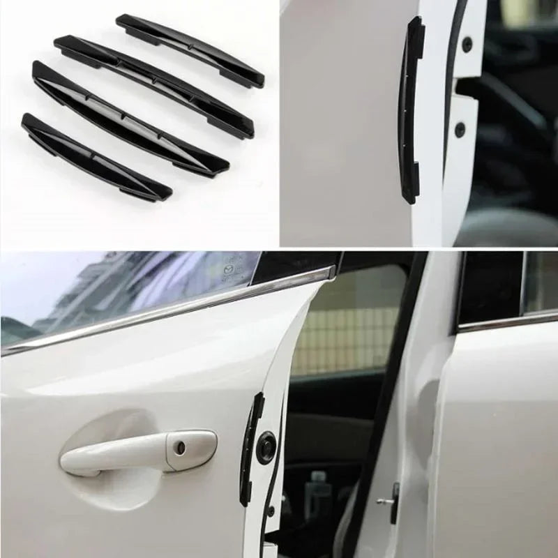 4 peças/conjunto de tiras anticolisão para porta de carro, placa de proteção decorativa anticolisão, acessórios de decoração para carro, anti-riscos