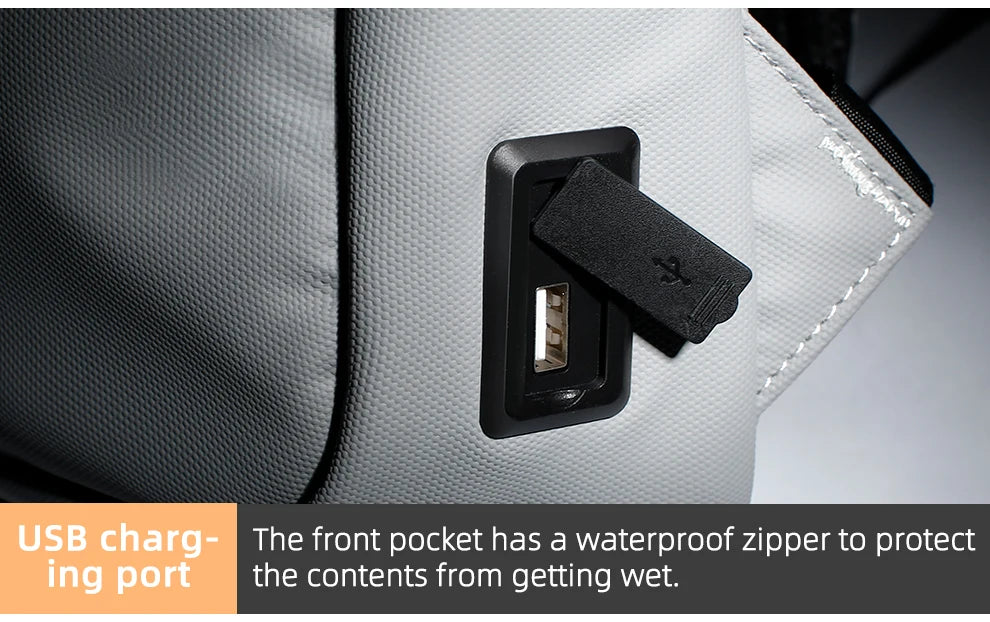 Mochila Heroic Knight para laptop de 14" Mochila fina masculina multifuncional para negócios, à prova d'água, com carregamento USB, mochila de viagem para trabalho
