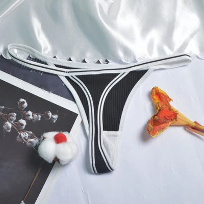 Calcinha feminina de algodão, fio dental sexy, sem costura, invisível, cintura baixa, confortável, cor sólida, fio dental