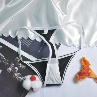 Calcinha feminina de algodão, fio dental sexy, sem costura, invisível, cintura baixa, confortável, cor sólida, fio dental