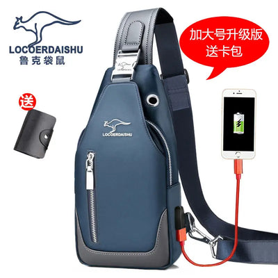 Bolsa de peito masculina nova moda estilo coreano casual esportiva à prova d'água bolsa de peito oxford transversal para homens bolsa de ombro mensageiro