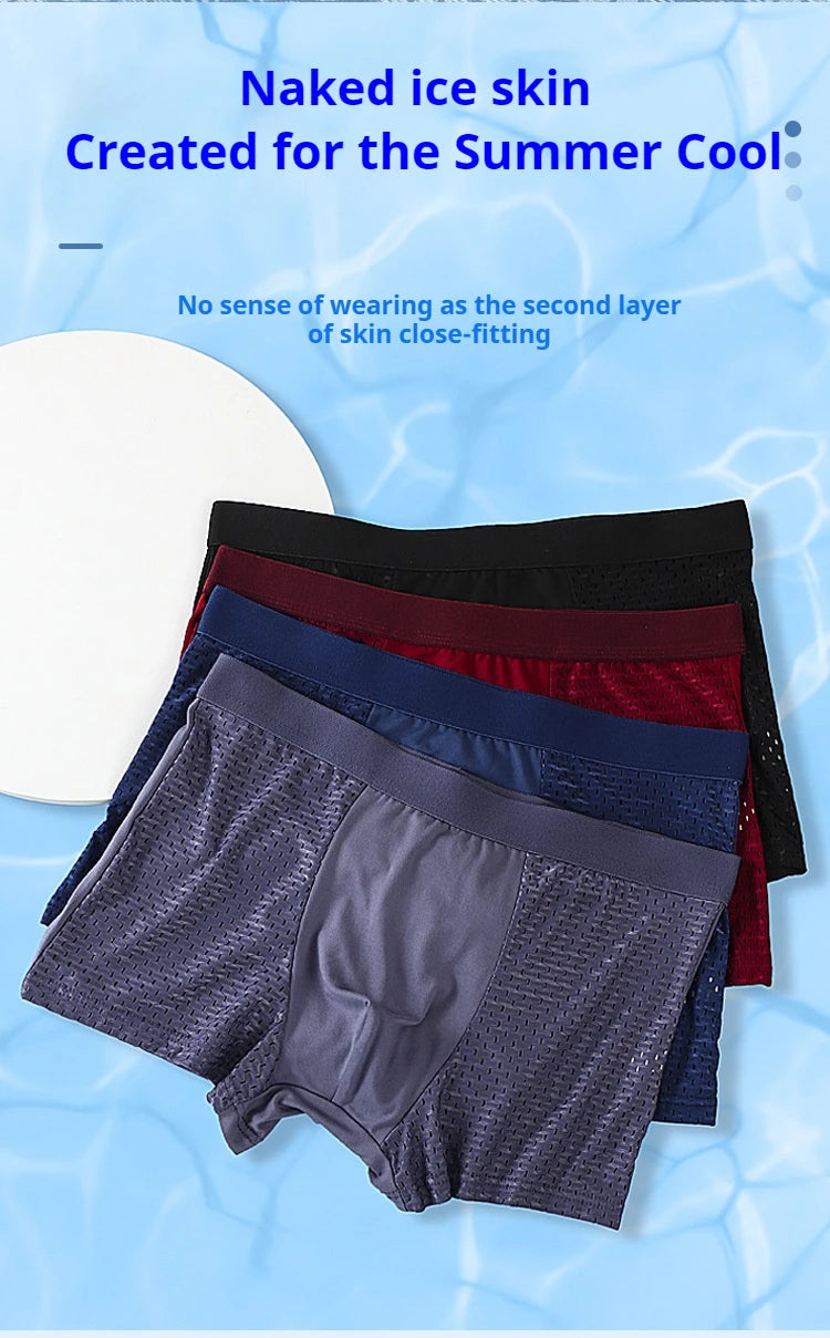 4 peças Banboo Fibra Cueca Masculina Boxer Masculino Calcinha Sólida Shorts Cuecas Masculinas Respirável Íntimo Boxers Masculinos 4 peças