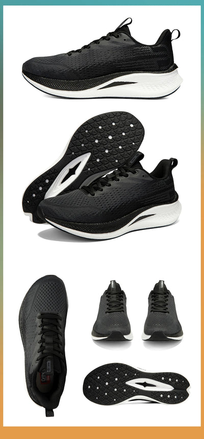 Tênis esportivos masculinos Baasploa para corrida, com placa de carbono, com amortecimento profissional, respirável e antiderrapante para corrida ao ar livre