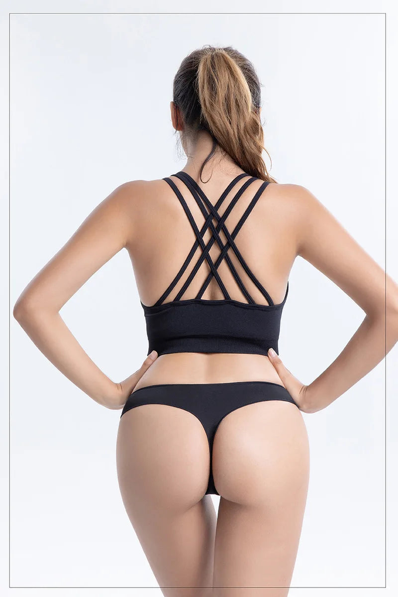 Calcinha fio dental feminina de algodão 6 peças, esportiva, respirável, cintura baixa, lingerie sexy feminina, cor sólida, fio dental